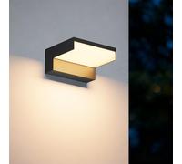 Klighten 24W LED Applique Murale Extérieur,2700K Lampe Extérieur Murale,pour Couloir,Garage,Portique et Cour,Aluminium,IP65,Noir