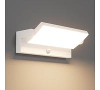 Klighten 45W Applique Exterieur/Intérieur avec Détecteur de Mouvement, Lampe murale avec LED Panneau Rotatif, IP65 Éclairage Lampe Moderne pour Entrée Terrasse, 3480LM, Blanc Chaud 3000K, Blanc