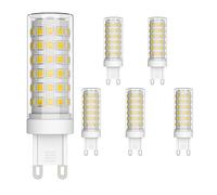 Klighten 6 Pack Ampoule LED G9 9W Économie d'énergie Équivalent 70W Lampe Halogène G9 LED 360° Angle de faisceau AC220-240V 700LM Blanc Naturel 4000K pour Chambre Salon Cuisin