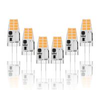 Klighten Ampoule LED G4, Non Dimmable, 3W équivalent à une Lampe Halogène 30W, Ampoule G4 LED Blanc Chaud 2700K 350LM, AC/DC 12V, 6er Pack