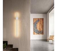 Klighten Applique Murale Longue LED Interieur, Lampe Murale, IP65 Applique Luminaire Exterieur, pour Chambre/Salon/Couloir/Jardins, 18W/65CM, Aluminium, Blanc Chaud 3000K, Blanc