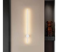 Klighten Applique Murale Longue LED Interieur, Moderne Lampe Murale, IP65 Applique Exterieur, pour Chambre/Salon/Jardins, 24W/81CM, Aluminium, Blanc Chaud 3000K, Blanc