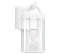 Klighten Applique Murale Vintage Exterieur, Blanc, Lampe Murale Industrielle, Applique Mural Rétro, Lampe Exterieur Murale Aluminium, Pour Patio Jardin Balcon, Douille E27, IP44, Sans Ampoule