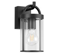 Klighten Applique Murale Vintage Exterieur, Lampe Murale Industrielle, Applique Mural Rétro, Lampe Exterieur Murale Aluminium, Pour Patio Jardin Balcon, 40W Max, Douille E27, IP44, Noir, Sans Ampoule