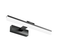 Klighten Lampe Miroir Salle de Bain, 12W Applique IP44 40cm 585LM 6000K Blanc Froid pour Armoire, Tableau, Toilette, Meuble (Noir)