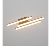 Klighten Plafonnier LED 20W 1720 Lumen, Luminaire Plafonnier 3 Barres, Moderne Design Lampe de Plafond pour Chambre Couloir Salon Cuisine, 45 cm, Blanc Chaud 3000K, Noir