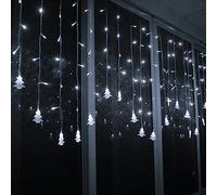 Klighten Rideau Lumineux, Guirlandes Lumineuses 96 LED 3m*0.65m,8 Modes d'Eclairage, Decoration de Fenêtre, Noël, Mariage, Anniversaire, Maison, Patio Blanc froid 6000K