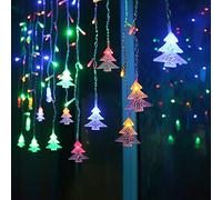 Klighten Rideau Lumineux, Guirlandes Lumineuses 96 LED 3m*0.65m,8 Modes d'Eclairage, Decoration de Fenêtre, Noël, Mariage, Anniversaire, Maison, Patio RGB