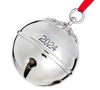 Klikel Cloche de Noël 2024 - Décoration de Noël 2024 - Boule sacrée de Noël 2024 - Décoration de cloche pour sapin de Noël - Cloche de traîneau gravée 2024-9e édition annuelle