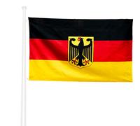 KliKil Drapeau L'Allemagne avec l'aigle Resistant Exterieur 90x150 cm - 1 Drapeaux de Allemagne - bannière des couleurs résistantes à l'extérieur - Germany Flag 150x90 cm renforcés