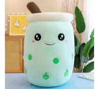 Klikkopers® - Coussin Kawaii Bubble Tea Peluche Boba Rose Bébé Squishy 30 cm à 35 cm