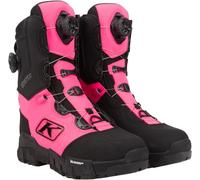 Klim Adrenaline Pro S GTX BOA Bottes de motoneige, noir/rose, Taille 7