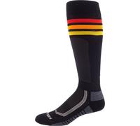 Klim Aggressor Vented Chaussettes de sport automobile, noir/rouge/orange, Taille M