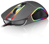 KLIM AIM Souris de Jeu Chroma RGB - PRÉCISE - USB Filaire - 500 à 7000 DPI Ajustables - Boutons Programmables - Confortable pour Toute Taille de Main - Ambidextre Excellent Grip Gamer Gaming PC PS4 [