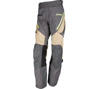 Klim Artemis, pantalon textile Gore-Tex femmes 42 Gris Foncé/Beige/Jaune Néon Gris Foncé/Beige/Jaune Néon