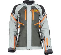Klim Artemis Rogue Gore-Tex Veste textile moto pour dames, Gris/Orange, Taille L