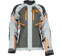 Klim Artemis Rogue Gore-Tex Veste textile moto pour dames, Gris/Orange, Taille XL
