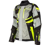 Klim Artemis, Veste textile Gore-Tex pour femmes M Gris Clair/Noir/Jaune Néon Gris Clair/Noir/Jaune Néon
