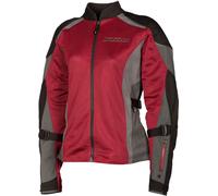 Klim Avalon Veste textile moto, gris-rouge, taille M pour femmes
