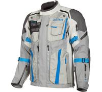 Klim Badlands Pro 2023 Veste textile de moto, Gris/bleu, Taille 3XL