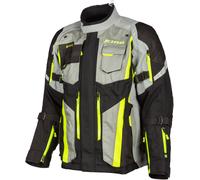 Klim Badlands Pro 2023 Veste textile de moto, noir-gris-jaune, taille M pour homme
