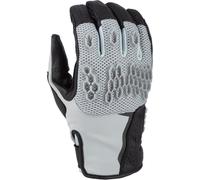 Klim Baja S4 2025 perforated Mesh Leather/Textile Enduro Motorcycle Gloves Gants de moto Enduro en maille perforée cuir/textile, Gris/Noir, Taille M