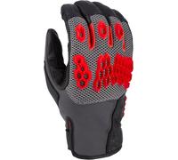 Klim Baja S4 2025 perforated Mesh Leather/Textile Enduro Motorcycle Gloves Gants de moto Enduro en maille perforée cuir/textile, noir/rouge, Taille XL