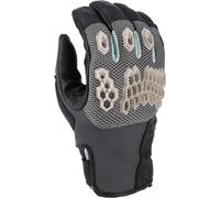 Klim Baja S4 2025 perforated Mesh Leather/Textile Enduro Motorcycle Gloves Gants de moto Enduro en maille perforée cuir/textile, Gris foncé/Noir, Taille S