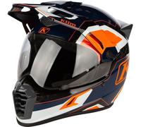 Klim Krios Pro ECE/DOT Rally, casque d aventure XS Bleu Foncé/Noir/Blanc/Orange Bleu Foncé/Noir/Blanc/Orange