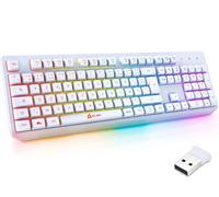 KLIM Chroma Clavier Gaming sans Fil AZERTY - Fin Durable Ergonomique