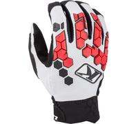 Klim Dakar Gants motocross, Blanc/Noir, Taille S