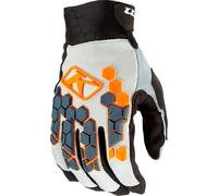 Klim Dakar, gants S Pétrole/Gris Clair/Orange/Noir Pétrole/Gris Clair/Orange/Noir