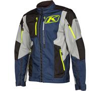 Klim Dakar Veste textile moto, bleu/blanc/jaune, Taille M