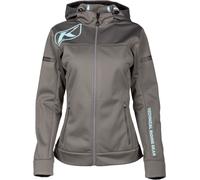 Klim Evolution Hoodie, veste textile femme M Gris/Bleu Clair Gris/Bleu Clair