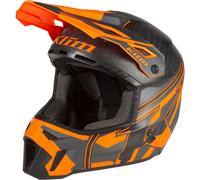 Klim F3 Carbon Pro Ascent Casque de motoneige, noir mat/orange, Taille L (58/59)