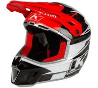 Klim F3 Carbon Pro Casque de motocross, Rouge/Noir/Blanc, Taille S (54/55)
