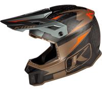 Klim F3 Carbon Pro, casque enduro XXL Mat Noir/Marron/Orange Mat Noir/Marron/Orange