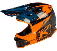 Klim F3 Carbon Pro, casque enduro XXL Noir/Orange/Bleu Foncé Noir/Orange/Bleu Foncé
