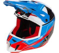 Klim F3 Carbon Velocity Casque de motoneige, noir-rouge-bleu, taille 3XL