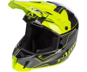 Klim F3 Carbon Velocity Hi-Vis Casque de motoneige, noir/jaune, Taille M (56/57)