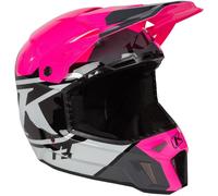 Klim F3 Disarray Casque de motocross, gris-rose, taille 2XL pour homme