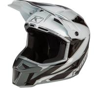 Klim F3 Lighting Carbon Barre de motocross, Blanc/Gris, Taille S (54/55)