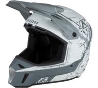 Klim F3 Recoil Casque de motocross, gris-blanc, taille L pour homme
