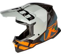Klim F5 Koroyd Ascent Mips, casque à croix S Gris Clair/Noir/Mat Orange/Pétrole Gris Clair/Noir/Mat Orange/Pétrole