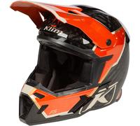 Klim F5 Koroyd Topo Carbon Casque de motocross, noir-orange, taille S pour homme