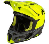 Klim F5 Legion Hi-Vis Casque de motocross, noir-gris-jaune, taille M pour homme