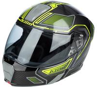 Klim GT1 Expedition Casque en carbone, noir/jaune néon, Taille XXXL (65/66)