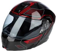 Klim GT1 Expedition Casque en carbone, noir-rouge, taille 2XL pour homme