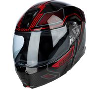 Klim GT1 Expedition Encrypted, casque rabattable S Noir/Rouge Noir/Rouge