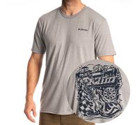 Klim Guts N Glory, t-shirt XXL Gris Clair/Bleu Foncé Gris Clair/Bleu Foncé